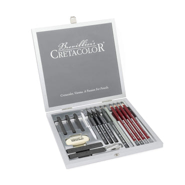 Cretacolor Silver Box Graphite and Drawing Set 15 Pcs The Stationers